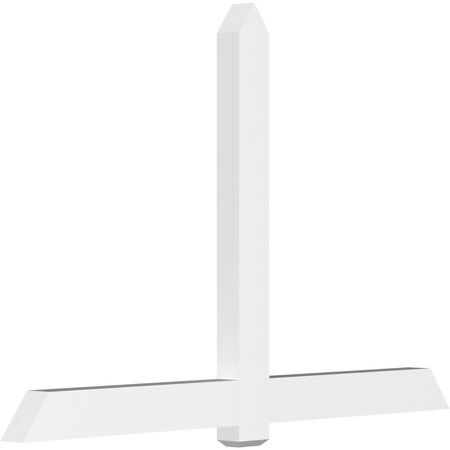 Ekena Millwork Eugene Architectural Grade PVC Gable Bracket, 84"W x 56"H x 4"D x 6"F, 16/12 Pitch GBP084X56X0406EUG00